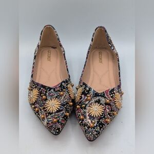 QXCXINGDY Flats for Women Pointed Toe Rhinestone Fashion Wedding Shoes... Sz 9